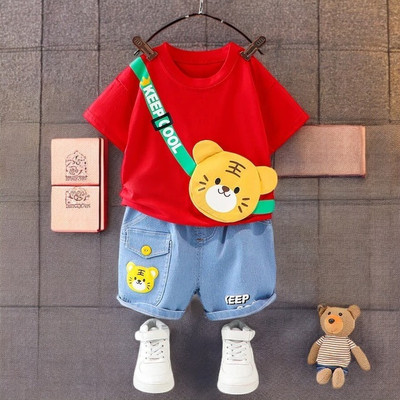 Pekham Fashion Baby Boys Casual T-shirt Pant(Red, Blue)