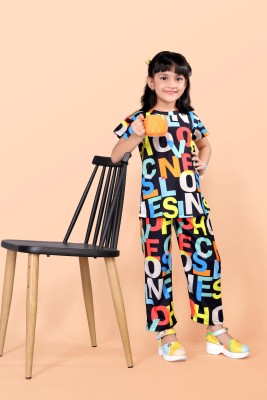 NVELIS Girls Casual T-shirt Pyjama(Multicolor)