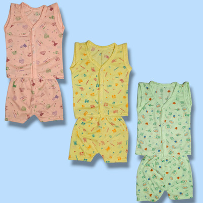 Reyonvally Boys & Girls Casual T-shirt Shorts(Multicolor3)