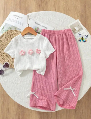 Complete Outfit Girls Casual Top Pant(Pink)