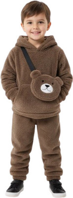 Perry Collection Baby Boys & Baby Girls Pluto Casual Track Suit Track Suit(Brown)