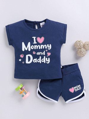 YK X Tinyo Boys & Girls Casual Top Shorts(Navy Blue)