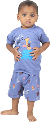 Brink Baby Boys Casual T-shirt Shorts(BLUE)