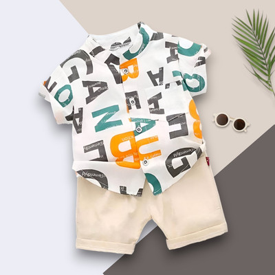 WinsKart Baby Boys & Baby Girls Party(Festive) Shirt Shorts(ABCD_YELLOW)