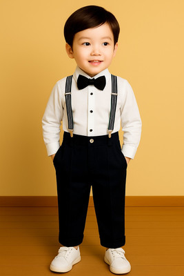 Bleckz Someck Boys Party(Festive) Shirt Pant(White)