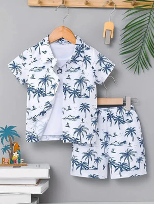 Siya Fashion Baby Boys & Baby Girls Party(Festive) Shirt Shorts(BLUE)