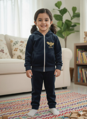 Belvik Boys & Girls Casual Top Pant(Dark Blue)