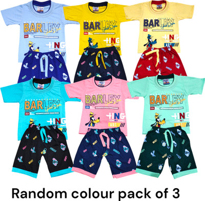 VISION INDIA CO Baby Boys & Baby Girls Casual T-shirt Shorts(pink)