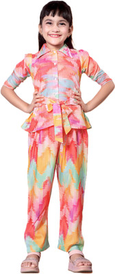 Mijaashree Girls Casual Top Pant(Multicolor)