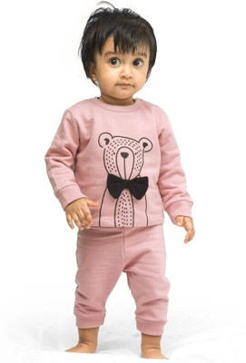Ariel Baby Boys & Baby Girls Casual T-shirt Pant(Pink)