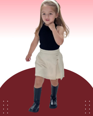 MENVVY TREND Baby Girls Party(Festive) Top Shorts(BLACK)