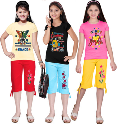 KS KOARRA Girls Casual T-shirt Track Pants(92 MULTICOLOURRS)
