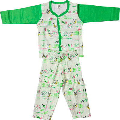 LITTLE HUB Baby Boys & Baby Girls Casual Dress Bodysuit(white green multicolor)
