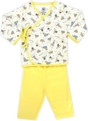 Tinylane Baby Boys & Baby Girls Casual Vest Pant(Yellow)