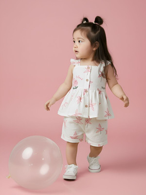 BABY'S DAY Baby Girls Casual Top Pant(Pink 6)