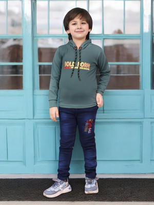 Mini Tikes Boys Casual T-shirt Jeans(Green)