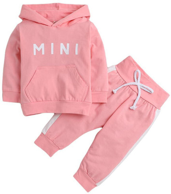 HouseOfCommon Boys & Girls Party(Festive) Sweatshirt Sweatshirt, Sweatpant(PINK)