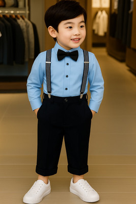 Bleckz Someck Boys Party(Festive) Shirt Pant(Blue)