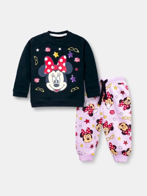 Lets Kiddy Baby Boys & Baby Girls Mickey Casual Top Pant(Black)