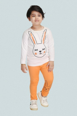 HENA TEXTILE Baby Boys Casual T-shirt Pant(ORANGE)