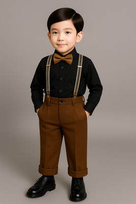 Bleckz Someck Boys Party(Festive) Shirt Pant(Black)