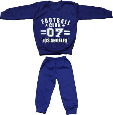 Kronado Baby Boys & Baby Girls Casual Sweatshirt Track Pants(Dark Blue)