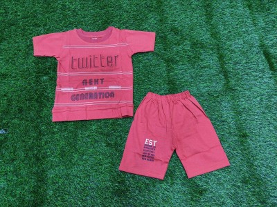 Fizacreation Boys Party(Festive) T-shirt Shorts(Pink)