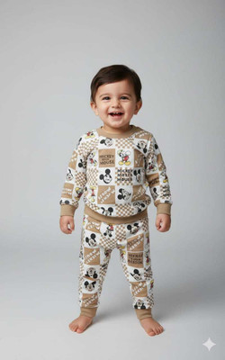 Shyamcollections Baby Boys & Baby Girls Casual Dress Pyjama(CAMEL)