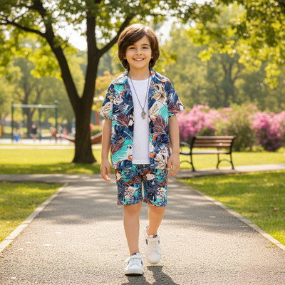 Aanart Baby Boys & Baby Girls Casual Shirt Shorts(Multicolor)