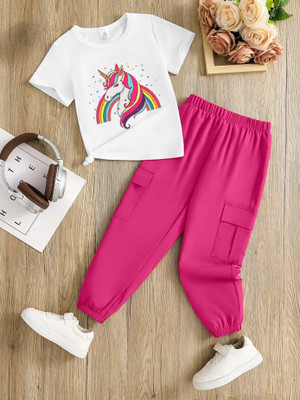 Stoky Girls Disney Princess Party(Festive) T-shirt Pant(rani)