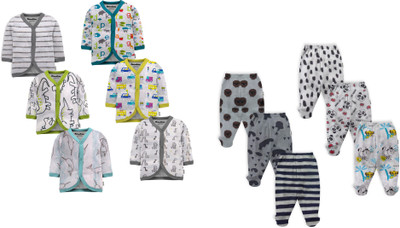 NammaBaby Baby Boys & Baby Girls Casual T-shirt Pant(White)