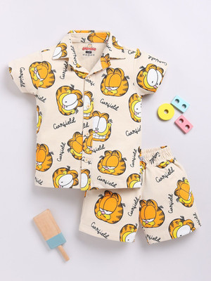 YK X Tinyo Boys Casual Shirt Shorts(Beige)