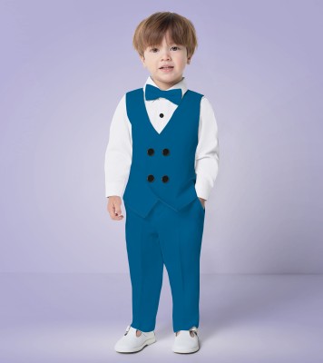 couture x Baby Boys Party(Festive) Jacket Pant, Shirt(BLUE)