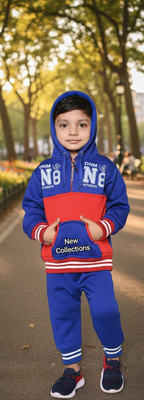 STH FASHION Baby Boys & Baby Girls Party(Festive) Sweater Trouser(Blue)