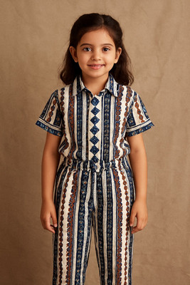 Reabal Girls Party(Festive) Top Pant(cream)