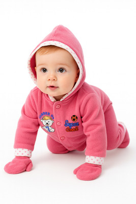 ADotBee Baby Boys & Baby Girls Casual Sweatshirt Pyjama, Bootie(CORAL)