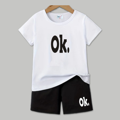 MGRS Baby Boys & Baby Girls Casual T-shirt Shorts(WHITE)