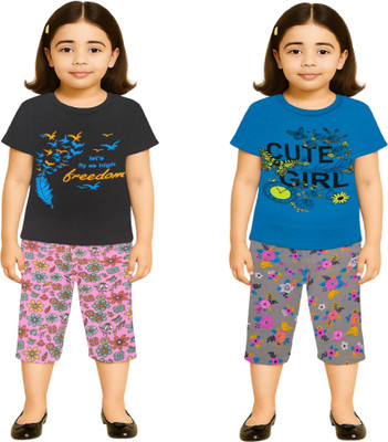 NK TRENDZ Girls Casual Pyjama Capri(Multicolor)