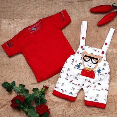 SPT Baby Boys & Baby Girls Party(Festive) Dungaree Dungaree(Red)