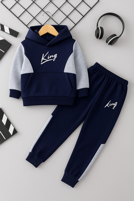 NIID FASHION Baby Boys Casual Sweatshirt Pant(Navy Blue)