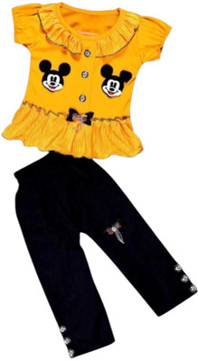 WSABIHA Baby Girls Barbie Casual Top Pant(YELLOW)