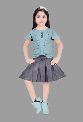 HouseOfCommon Baby Girls Casual Top Skirt(Green)