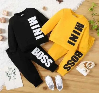 Online Loot Store Baby Boys & Baby Girls Casual Sweatshirt Track Pants(YELLOW, BLACK)