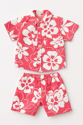 SHAKUMBHARI SIDDHI TRADERS Boys & Girls Casual Dress Sleepsuit(LIGHT RED)