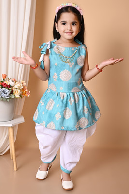 NHFASHION Girls Party(Festive) Pyjama Dhoti Pant(BLUE)