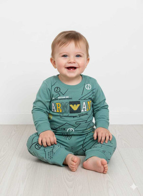 Vaastram Baby Boys & Baby Girls Casual Dress Bodysuit(Green)