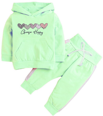 PORPY Boys & Girls Party(Festive) Sweatshirt Sweatshirt, Sweatpant(Sea Green)