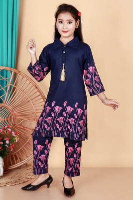 RH HAIKA GARMENT Girls Casual Kurta Trouser, Pant(LIGHT PINK, LIGHT ORANGE, LIGHT YELLOW)