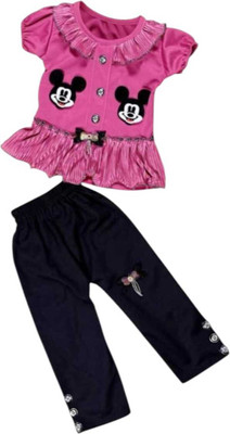 WSABIHA Baby Girls Barbie Casual Top Pant(PINK)