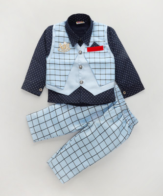 ChoiceTraders Baby Boys Casual Dress Jacket, Trouser(BLUE)